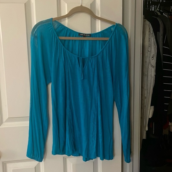 Cable & Gauge Blue Blouse - Picture 4 of 4